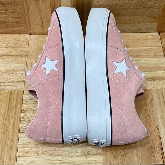 CONVERSE 564382C Chuck Taylor One Star Suede Platform Ox Bleached Coral Size 9 - Picture 5 of 16